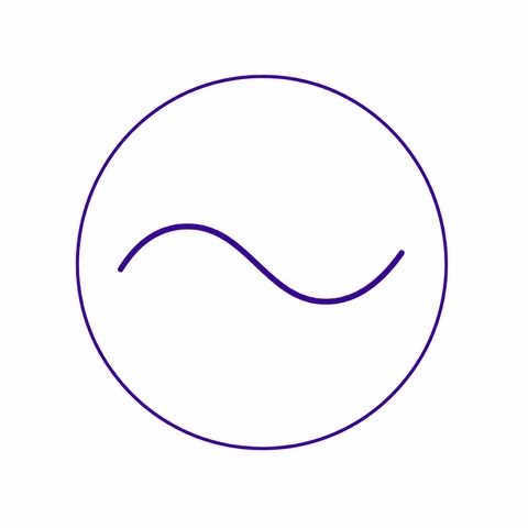 Symbol Omega-Energetics: Welle im Kreis